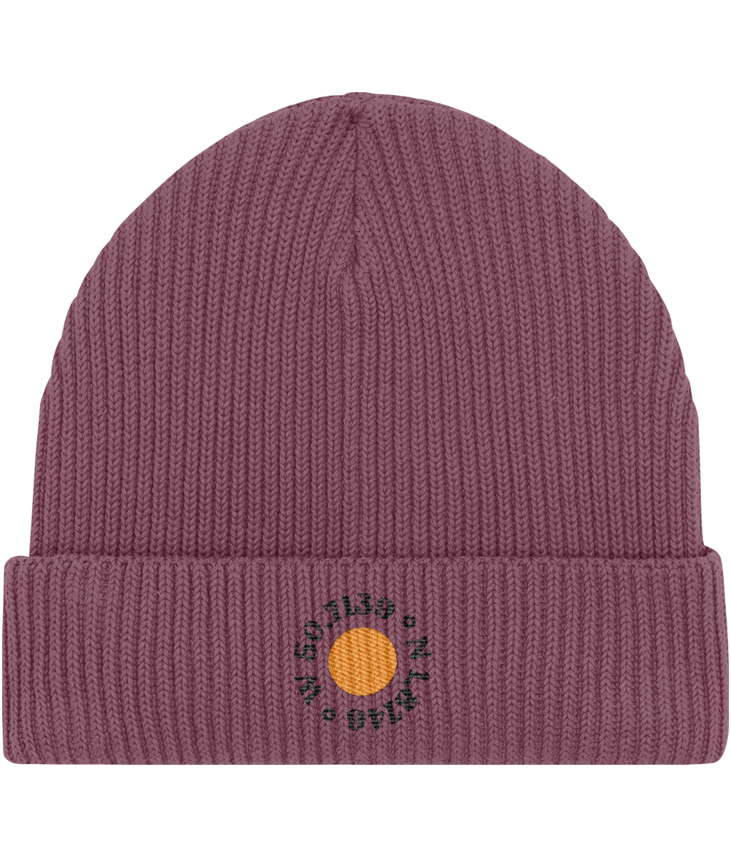 Bournemouth Fisherman's Beanie in Hibiscus Rose – front view | Local Apparel, Bournemouth