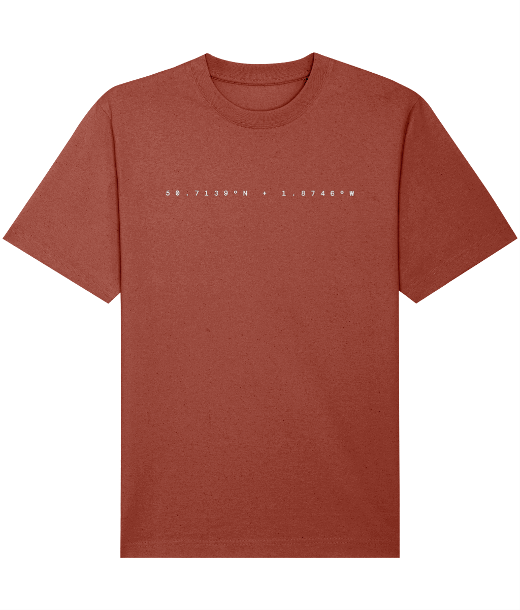 Bournemouth Local Classic Unisex T-Shirt in Heritage Brown – front view | Local Apparel, Bournemouth