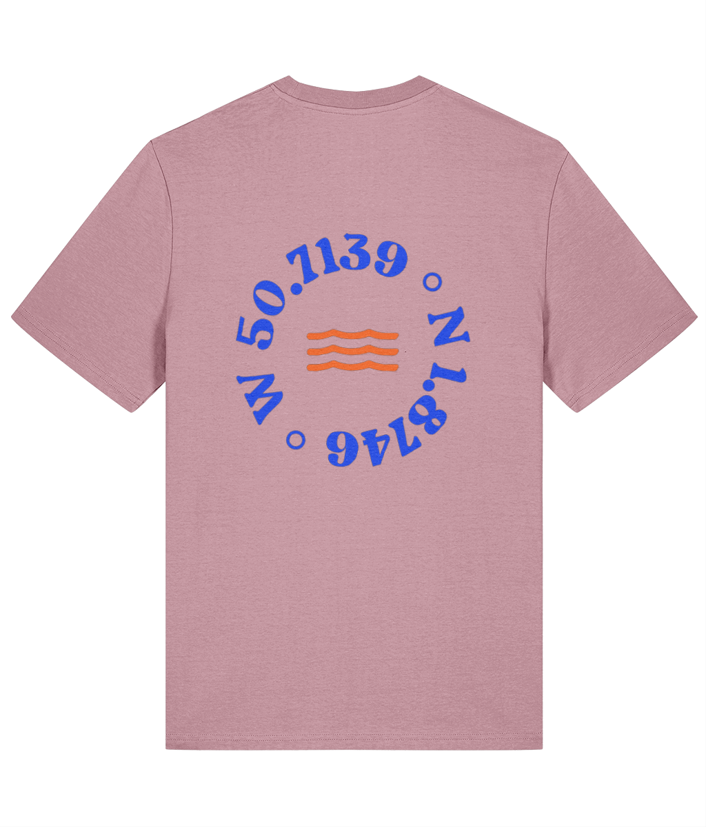 Bournemouth Pier Unisex Regular Fit T-Shirt in Lilac Dream – back view | Local Apparel, Bournemouth