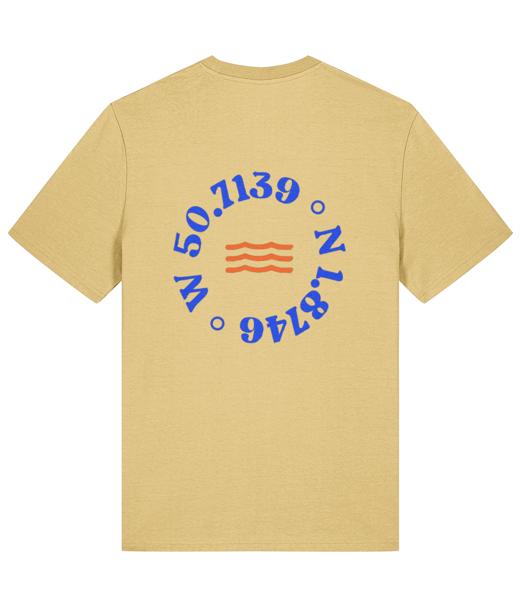 Bournemouth Pier Unisex Regular Fit T-Shirt in Viva Yellow – back view | Local Apparel, Bournemouth