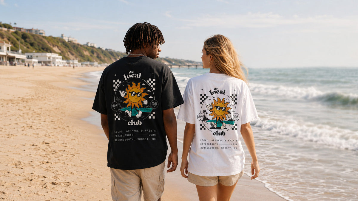 Sustainable branded apparel made in Bournemouth – Local Apparel homepage hero
