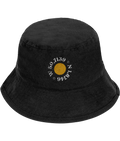 Local Embroidered Bucket Hat in Black – front view | Local Apparel, Bournemouth