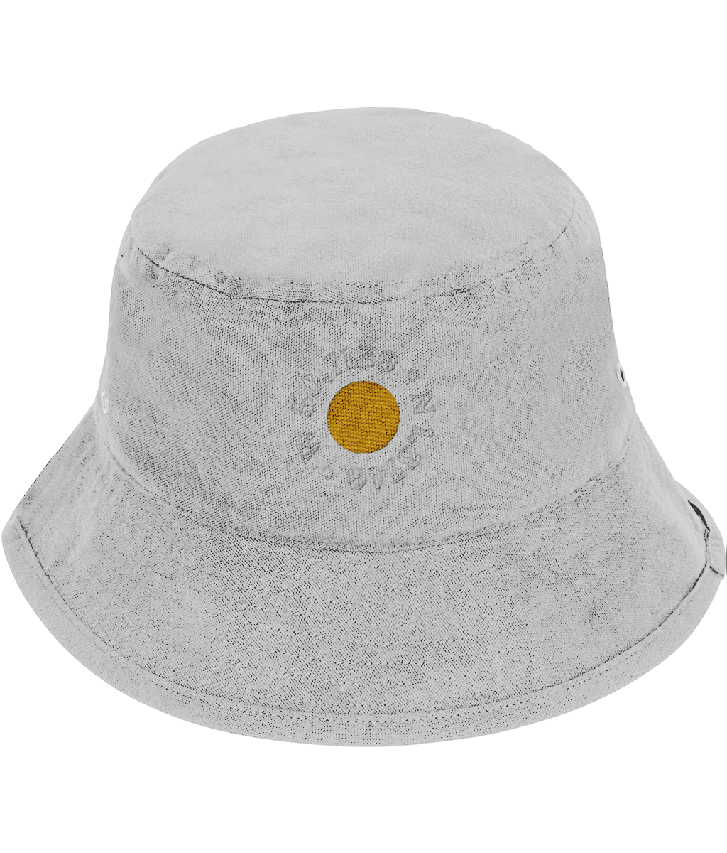 Local Embroidered Bucket Hat in Heather Grey – front view | Local Apparel, Bournemouth