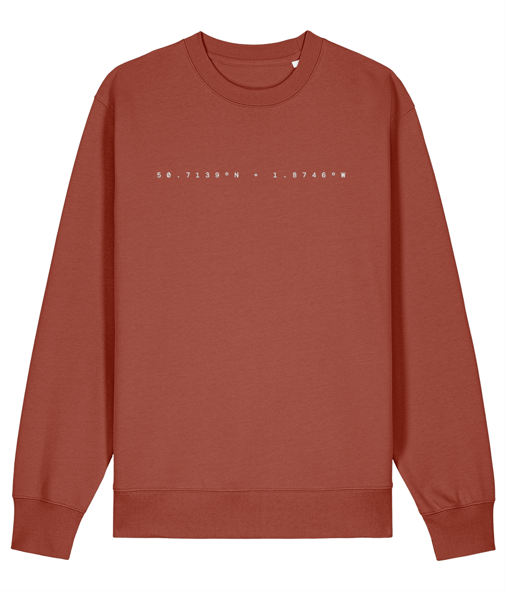 Local Classic Unisex Sweatshirt in Heritage Brown – front view | Local Apparel, Bournemouth