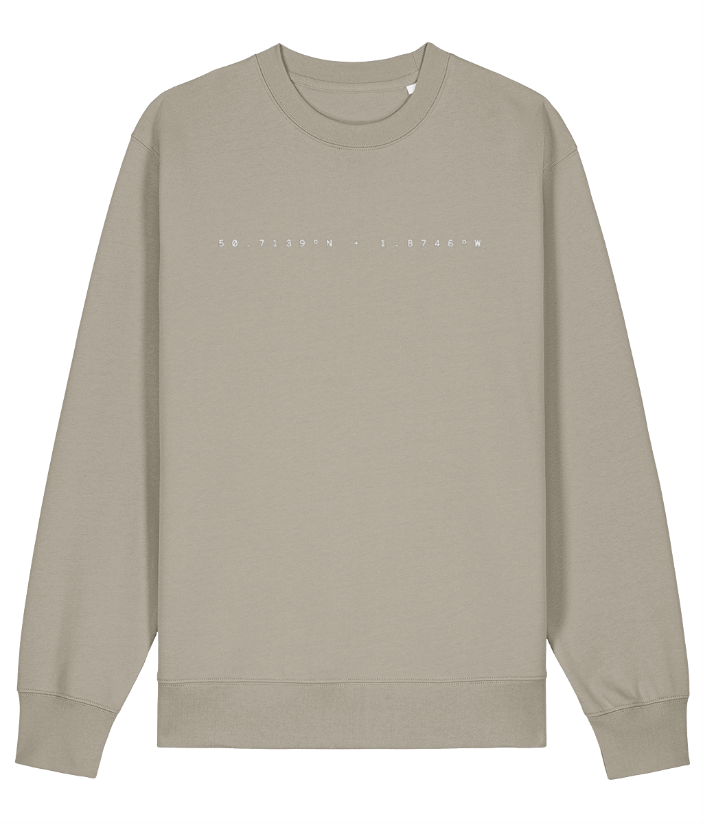 Local Classic Unisex Sweatshirt in Stone – front view | Local Apparel, Bournemouth