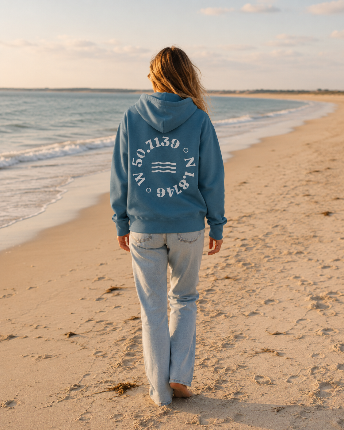 Waves Unisex Zipped Hoodie