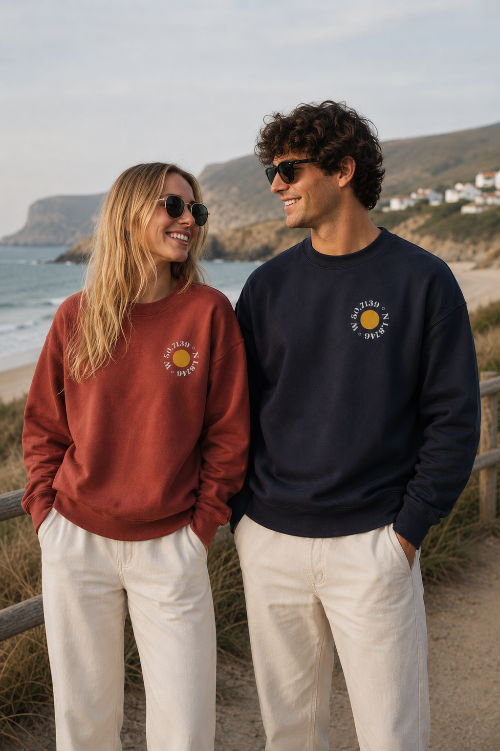 B'mth Pier Unisex Embroidered Colour Sweat
