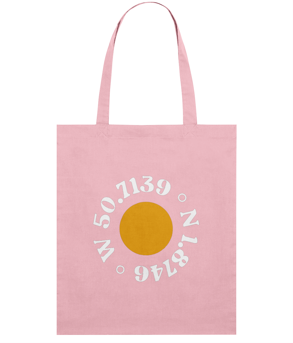 Local Organic Cotton Tote Bag in Cotton Pink – front view | Local Apparel, Bournemouth