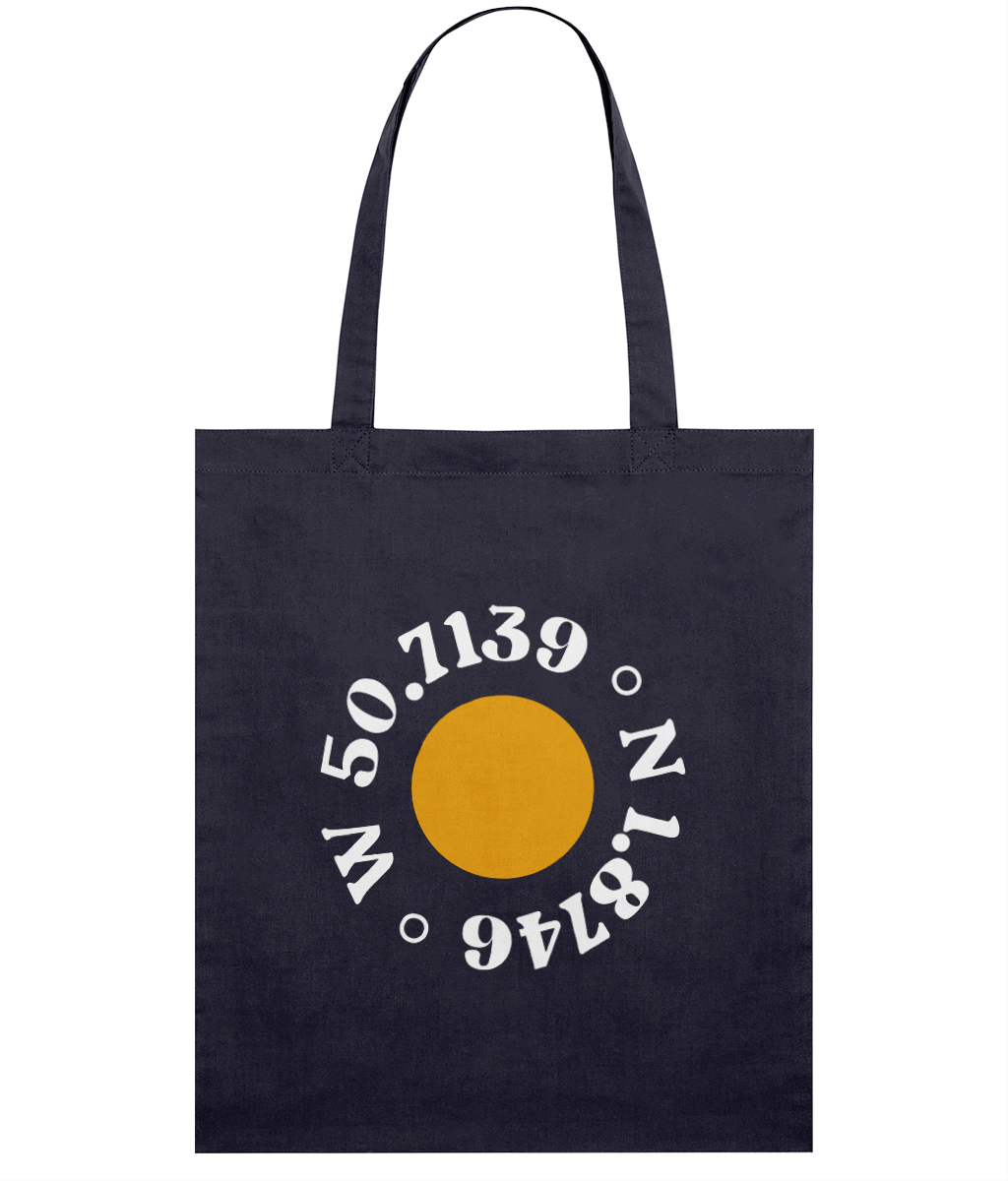 Local Organic Cotton Tote Bag in French Navy – front view | Local Apparel, Bournemouth