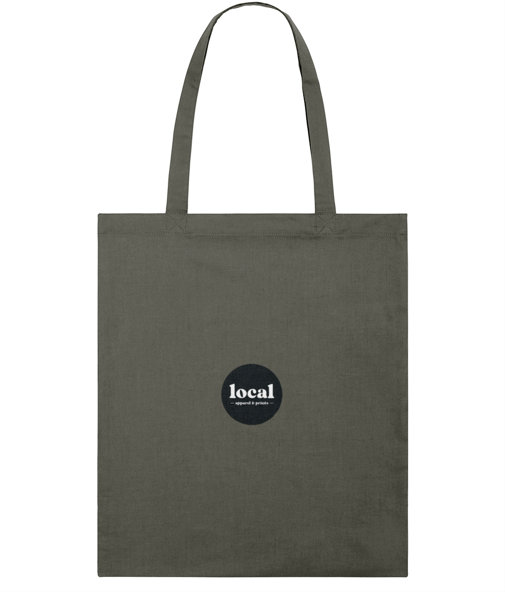 Local Organic Cotton Tote Bag in Khaki – back view | Local Apparel, Bournemouth