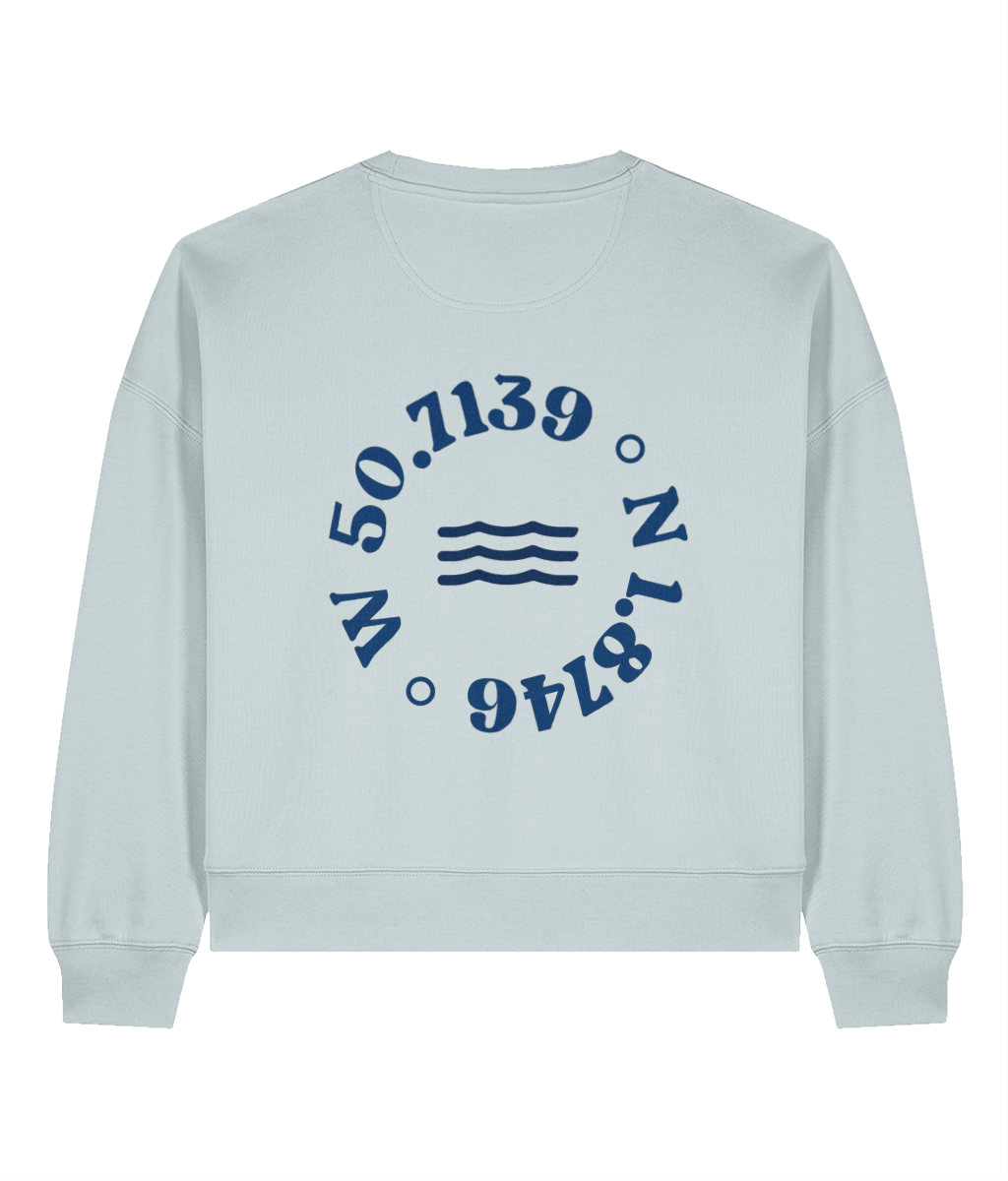Women's Local Waves Sweatshirt – wave back print detail | Local Apparel, Bournemouth
