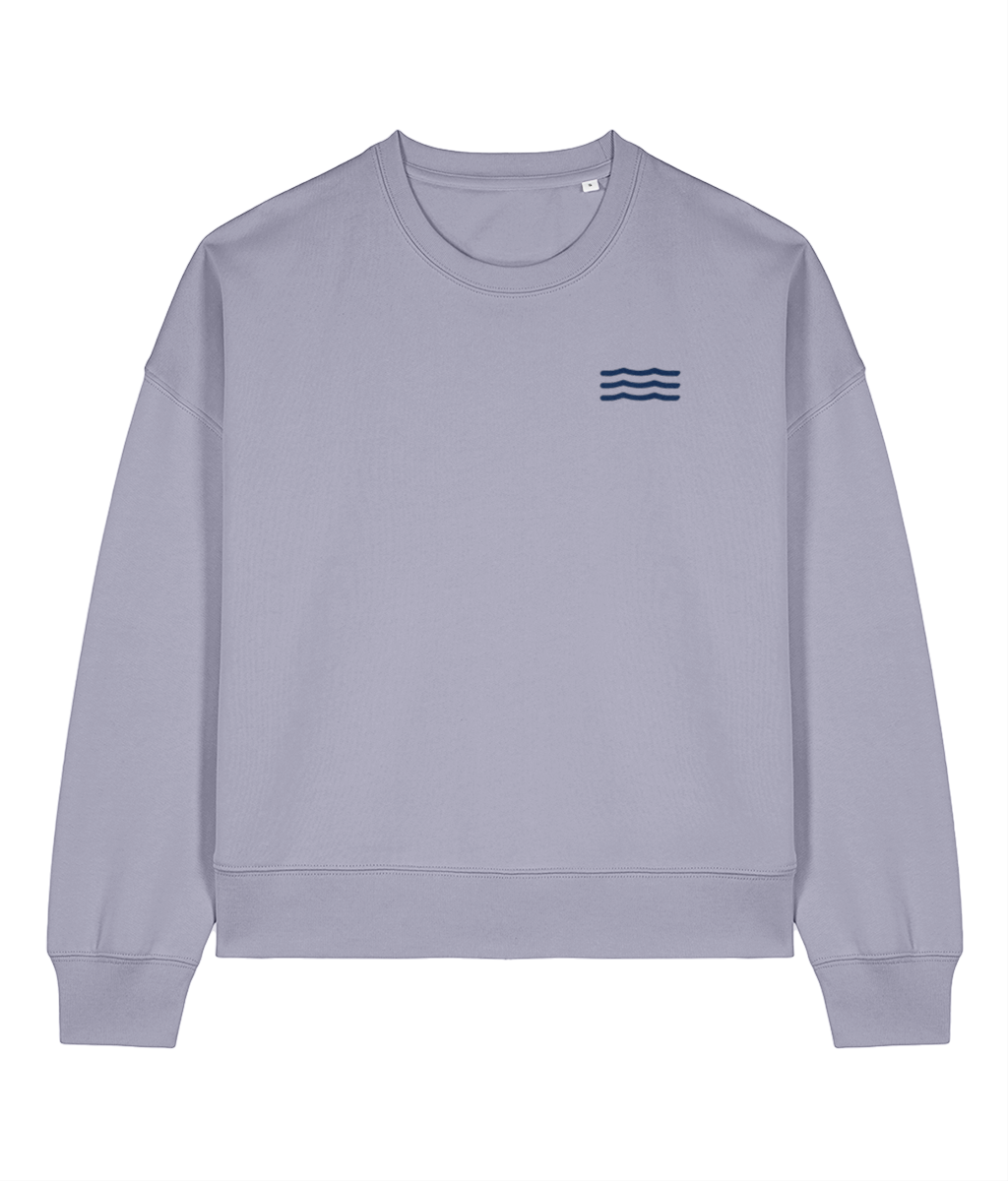Women's Local Waves Sweatshirt in Lavender – front view | Local Apparel, Bournemouth