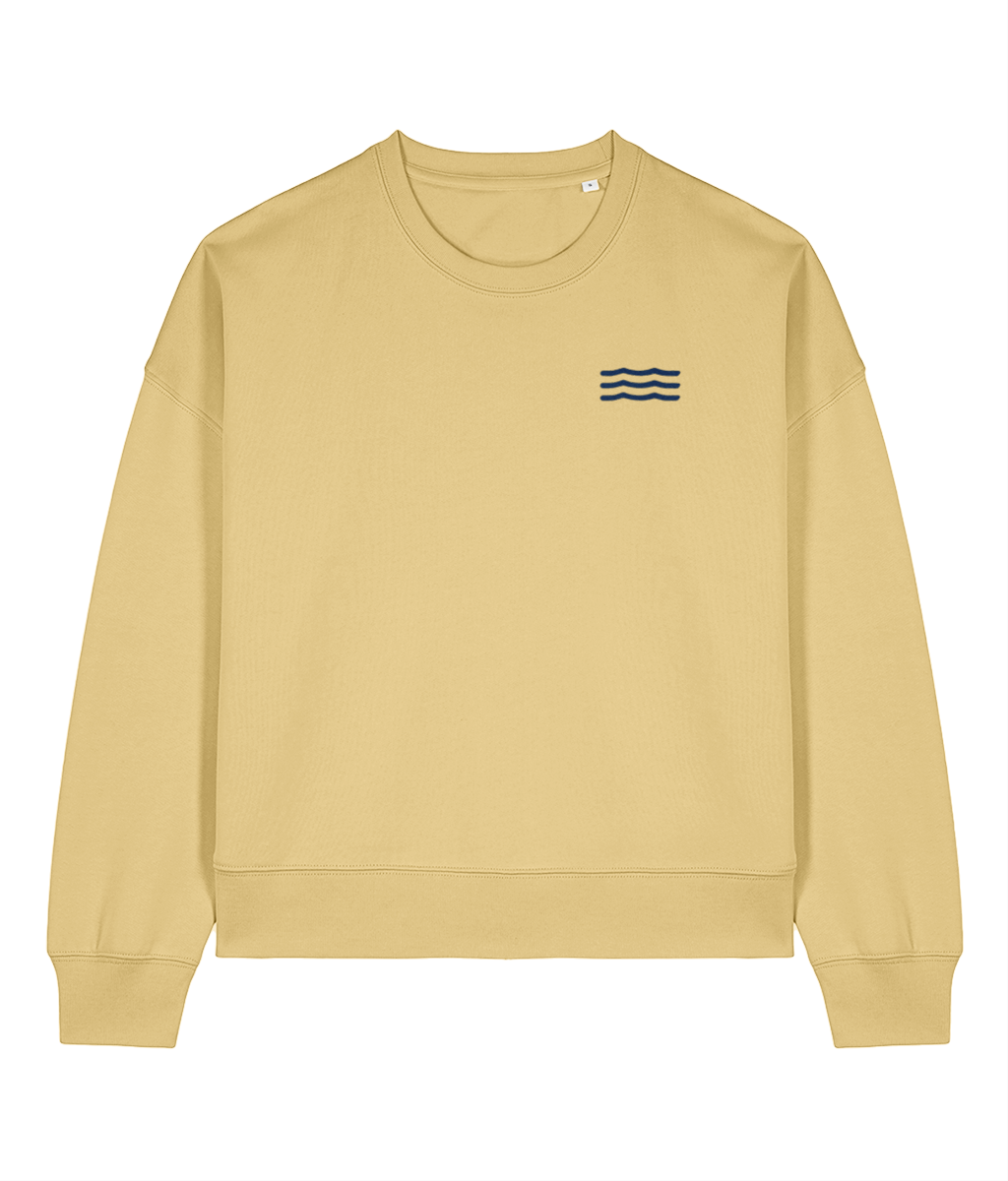 Women's Local Waves Sweatshirt in Viva Yellow – front view | Local Apparel, Bournemouth